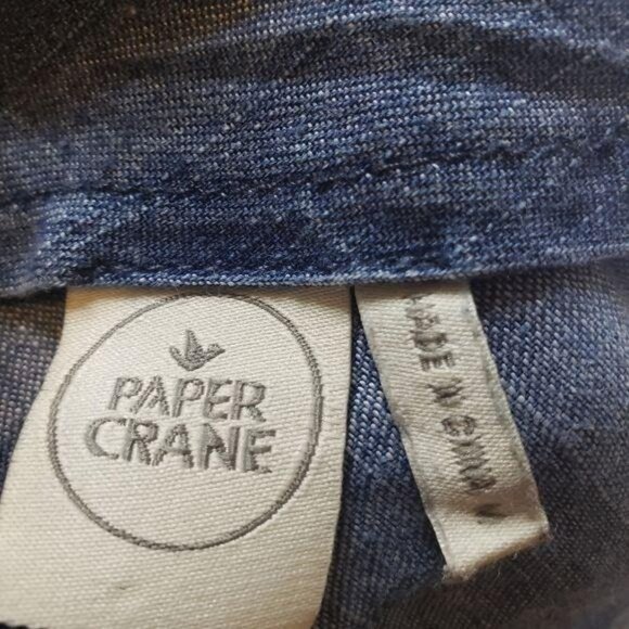 Paper Crane Blue Denim Spaghetti Strap Camisole Top With V-Neck Cutout Detail M - Picture 3 of 7